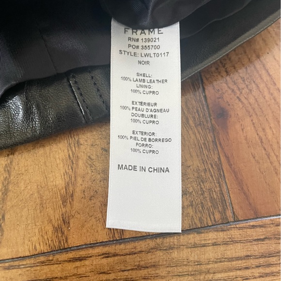 Frame studded black leather mini skirt Size 27 - Picture 9 of 10